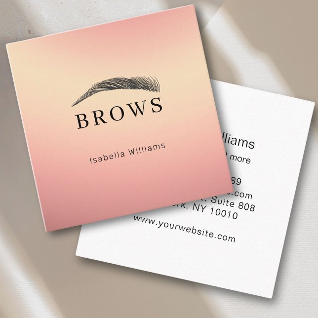 Elegant eyebrows     square business card (Elegant eyebrows square business card)