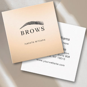 Elegant eyebrows square business card