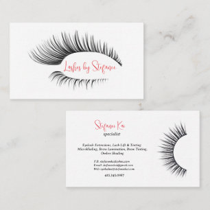 Elegant Eyelash Extensions/Tinting Business Cards