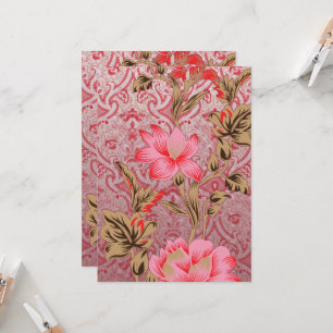 Elegant fabric design featuring intricate floral p invitation