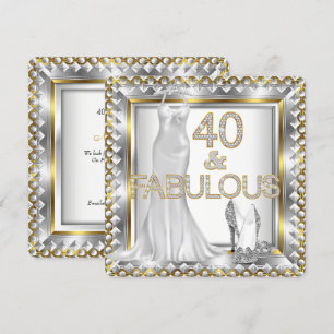 Elegant Fabulous 40 Deco Dress High Heels Invitation