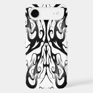 Elegant Face in Fire and Flames Tribal Design