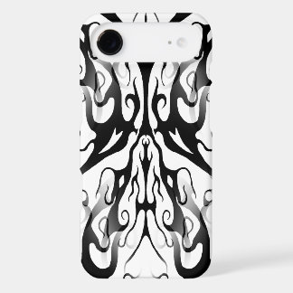 Elegant Face in Fire and Flames Tribal Design