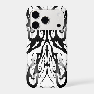 Elegant Face in Fire and Flames Tribal Design