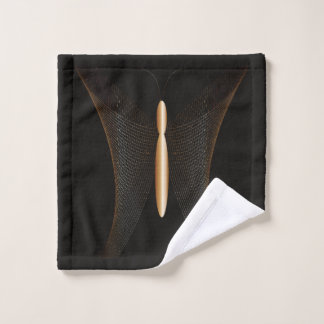 Elegant face towel with golden butterfly 
