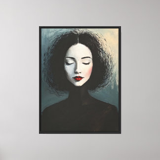 Elegant Faceless Lady Modern Portrait Canvas Print