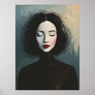 Elegant Faceless Lady Modern Portrait Poster