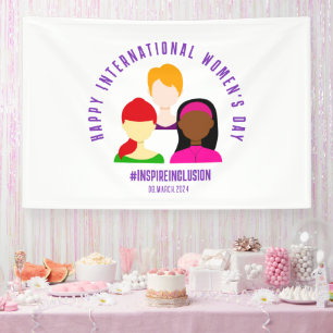 Elegant Faces International Women's Day March 8 Banner