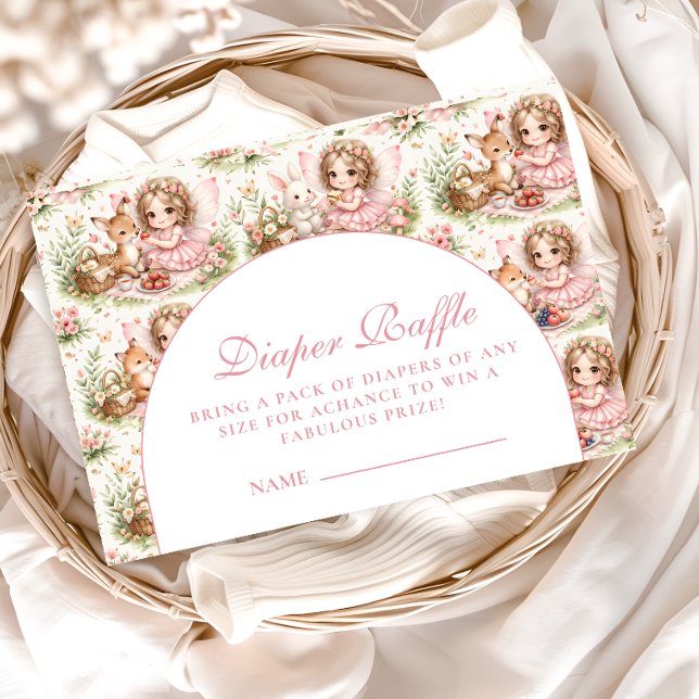 Elegant Fairy Baby Shower Diapper Raffle Enclosure Card (Creator Uploaded)