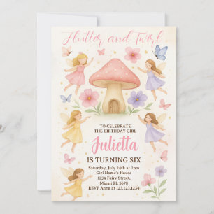 Elegant Fairy Birthday Invitation