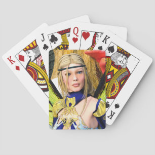 Elegant Fairy Butterfly Fantasy Portrait Playing Cards