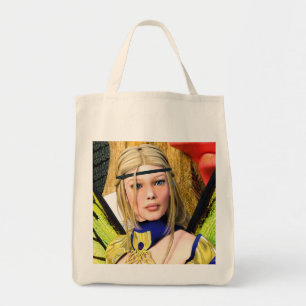 Elegant Fairy Butterfly Fantasy Portrait Tote Bag