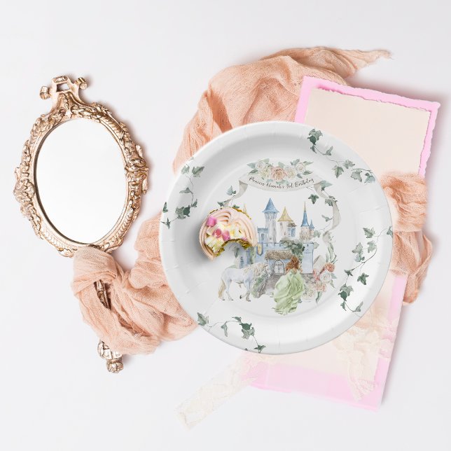 Elegant Fairy Tale | Princess Birthday Party Paper Plate (Creator Uploaded)
