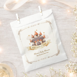 Elegant Fairytale Prince Castle Baby Shower Favour Bag