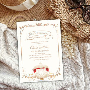 Elegant Fairytale Princess Carriage Baby Shower  Invitation