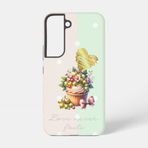 Elegant Faith Dot Green Berry Floral Bow Heart Samsung Galaxy Case