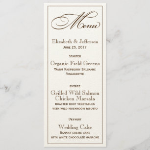 Elegant Faith Hope and Love Wedding Menu Card