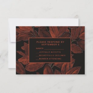 Elegant Fall Autumn RSVP Wedding Card