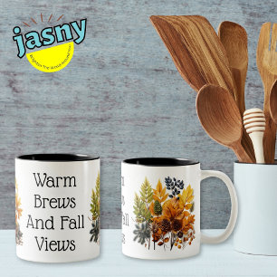 Elegant Fall Autumn Two-Tone Coffee Mug