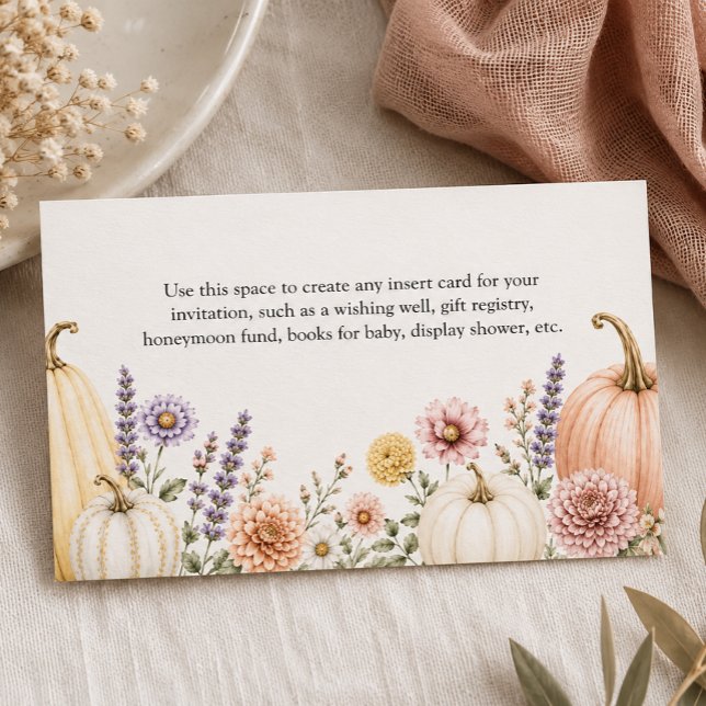 Elegant Fall Baby Shower Enclosure Card (Creator Uploaded)