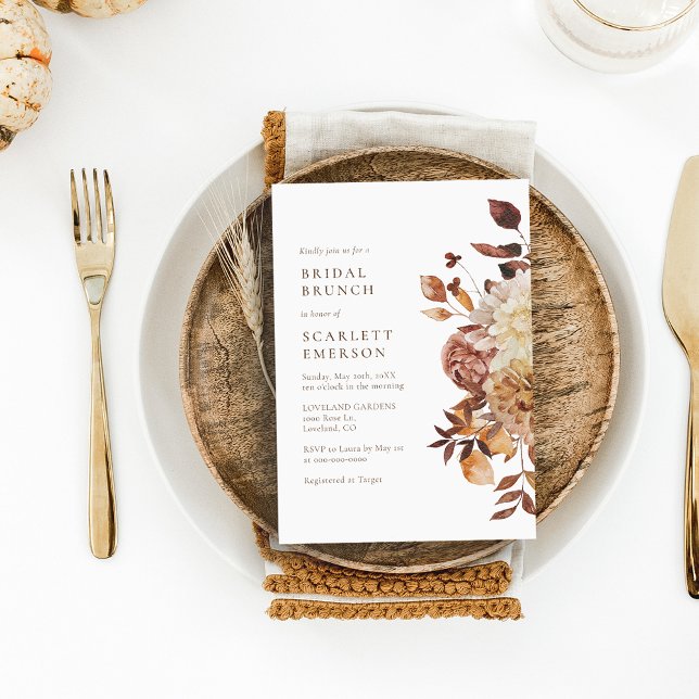 Elegant Fall Bridal Brunch Invitation (Creator Uploaded)