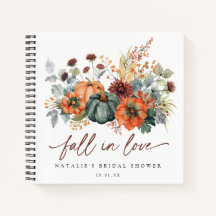Elegant Fall Bridal Shower Guest Book