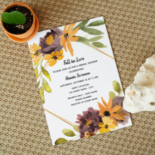Elegant Fall Bridal Shower Invitation