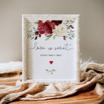 Elegant fall burgundy Love is sweet take a treat Poster<br><div class="desc">Elegant fall burgundy Love is sweet take a treat
Matching items available.</div>