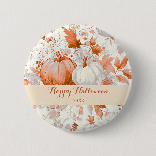 Elegant Fall Chinoiserie Halloween 6 Cm Round Badge