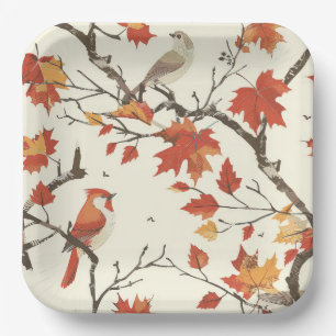 Elegant Fall Chinoiserie Paper Plate