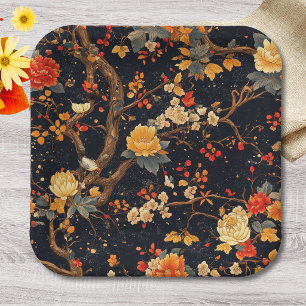 Elegant Fall Chinoiserie Paper Plate
