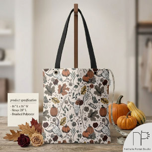 Elegant Fall Cow Skull Tote Bag