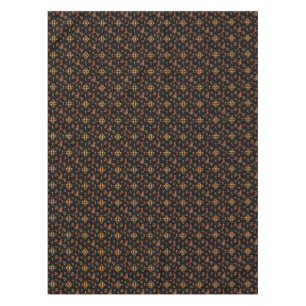 Elegant Fall Dachshund Pattern: Autumn Blooms Tablecloth
