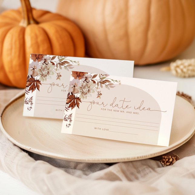 Elegant fall Date night ideas. Date jar Enclosure Card (Creator Uploaded)