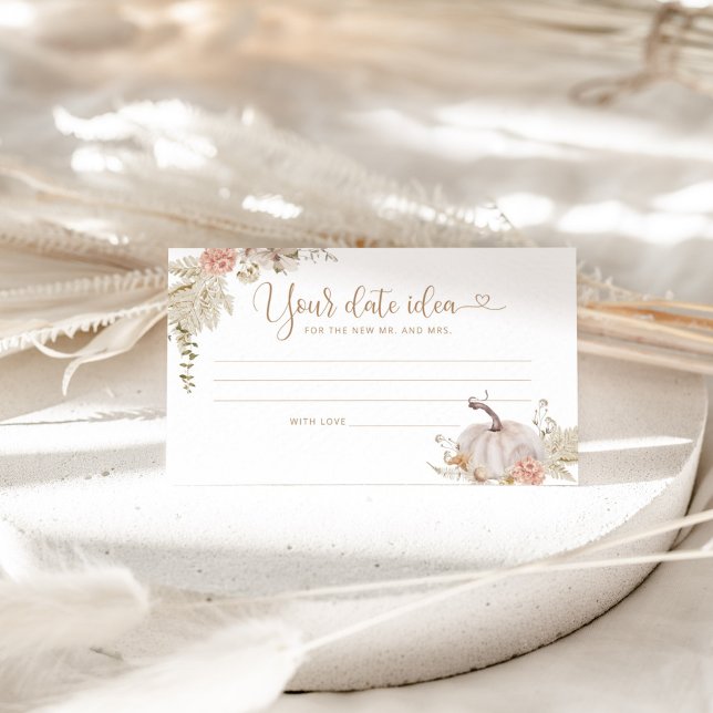 Elegant fall Date night ideas. Date jar Enclosure  Card (Creator Uploaded)