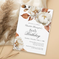 Elegant Fall Floral 80th Birthday Party