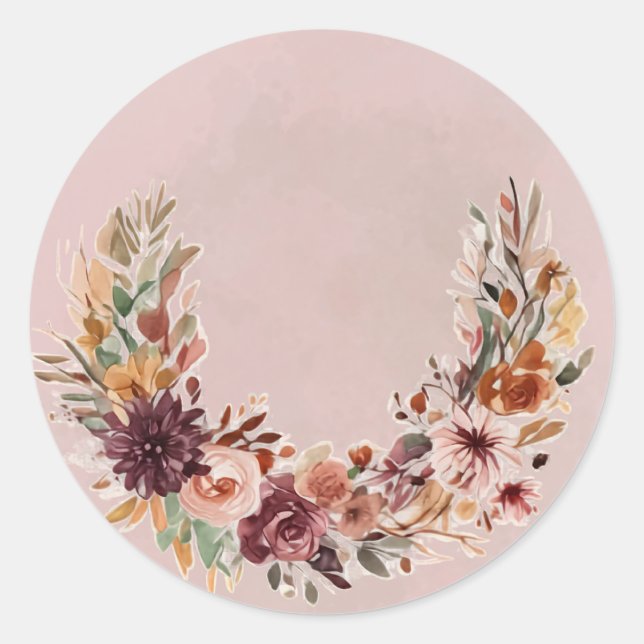 Elegant Fall Floral Arch Sticker (Front)