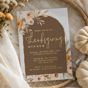 Elegant Fall Floral Arch Thanksgiving Dinner