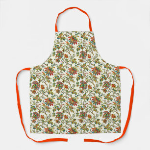Elegant fall floral pattern  apron