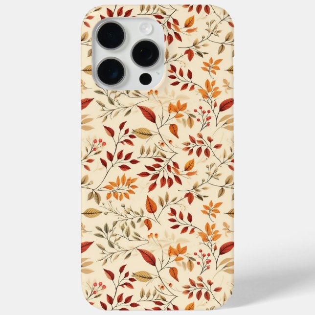 Elegant Fall Floral Pattern Case-Mate iPhone Case (Back)