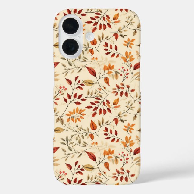 Elegant Fall Floral Pattern Case-Mate iPhone Case (Back)