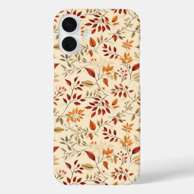 Elegant Fall Floral Pattern Case-Mate iPhone Case (Back)