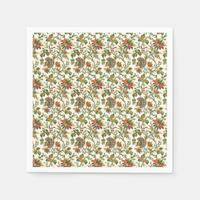 Elegant fall floral pattern  napkin (Front)