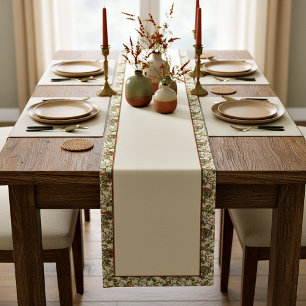Elegant fall floral pattern Table Runner