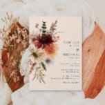 Elegant Fall Floral Wedding Invitation<br><div class="desc">Set the tone for your special day with our Fall Floral Wedding Invitation. Featuring rich fall colours and delicate floral designs,  this invitation exudes warmth and sophistication,  perfect for a timeless autumn wedding. Matching items in our store Cava Party Designs.</div>