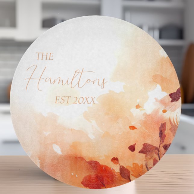 Elegant Fall Foliage Custom Cutting Board (Creator Uploaded)