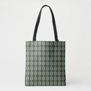 Elegant Fall Leaf Abstract Art, Striped Pattern Tote Bag