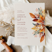 Elegant Fall Leaves Autumn Wedding