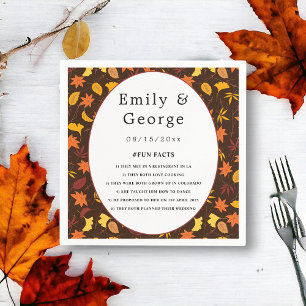 Elegant Fall Leaves Country Autumn Floral Wedding Napkin