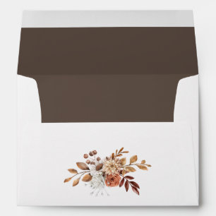 Elegant Fall Leaves Return Address Envelope